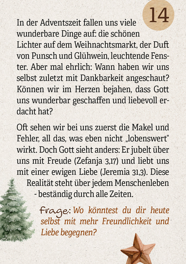 zum Titel 24 Herzenswege zur Krippe mit Psalm 139 - Mini-Adventskalender