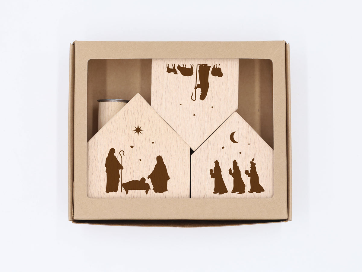 zum Titel Holzhaus-Set Weihnachten