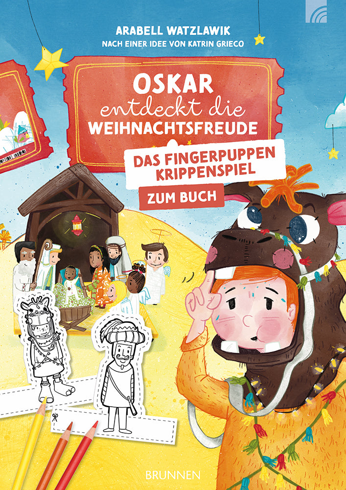 Frontcover zum Titel Fingerpuppen-Krippenspiel - Oskar entdeckt die Weihnachtsfreude