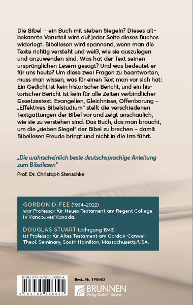 Backcover zum Titel Effektives Bibelstudium