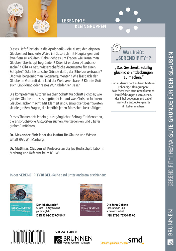 Backcover zum Titel Gute Gründe für den Glauben