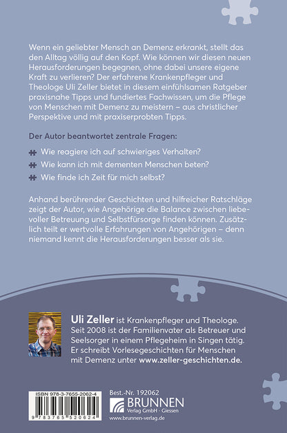 Backcover zum Titel Menschen mit Demenz begleiten, ohne sich zu überfordern