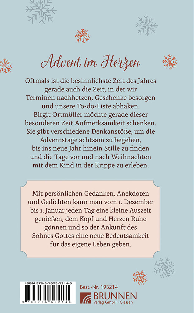 Backcover zum Titel Stille finden in der Weihnachtszeit