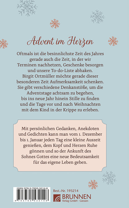 Backcover zum Titel Stille finden in der Weihnachtszeit
