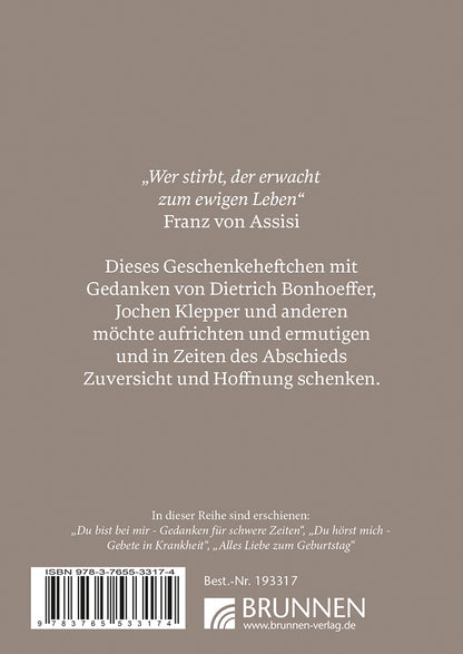Backcover zum Titel Du tröstest mich