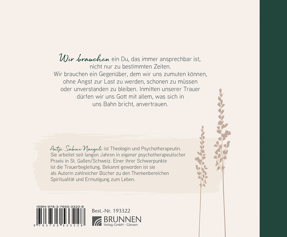 Backcover zum Titel Über den Abschied hinaus