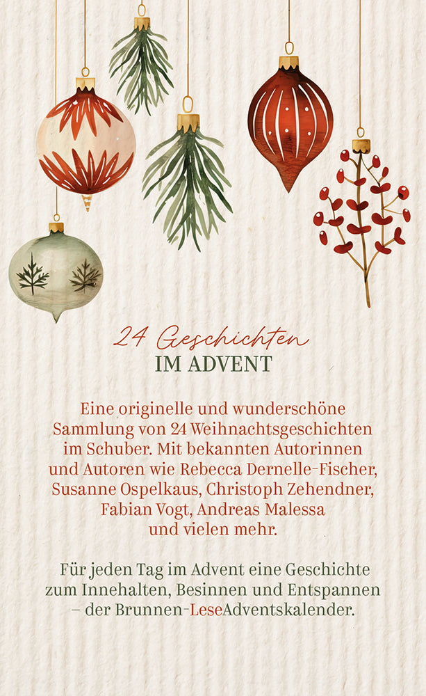 Backcover zum Titel Ein Leseadventskalender - 24 Geschichten im Advent