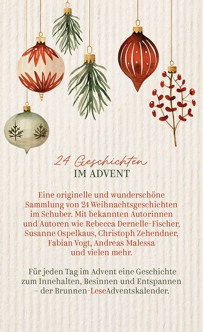 Backcover zum Titel Ein Leseadventskalender - 24 Geschichten im Advent