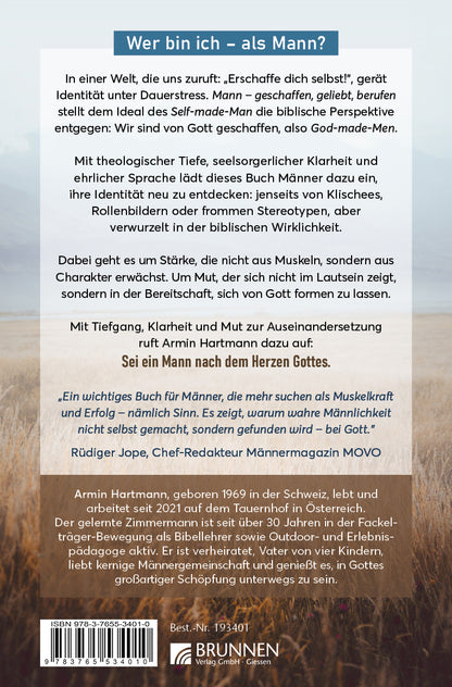 Backcover zum Titel Mann - geschaffen, geliebt, berufen