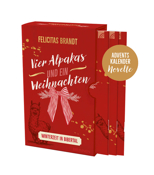 Frontcover zum Titel Vier Alpakas und ein Weihnachten: eine Adventskalendernovelle