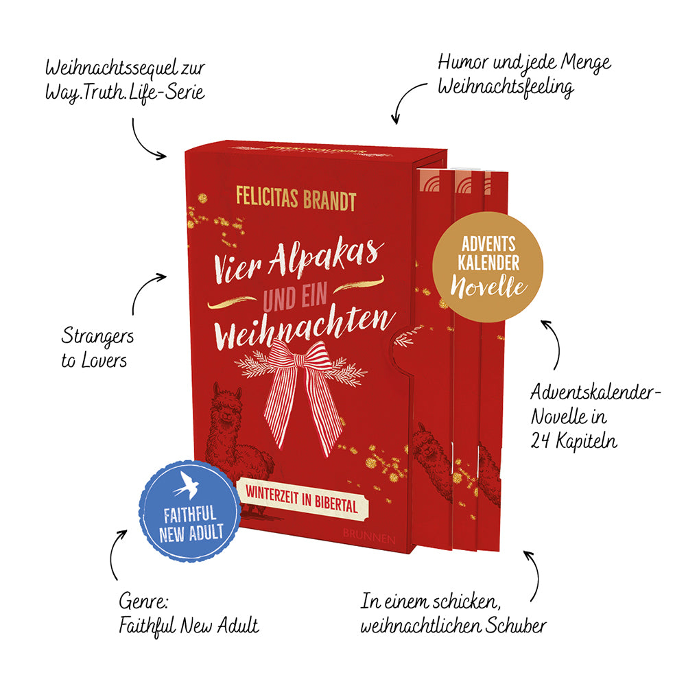 Produktbild zum Titel Vier Alpakas und ein Weihnachten: eine Adventskalendernovelle