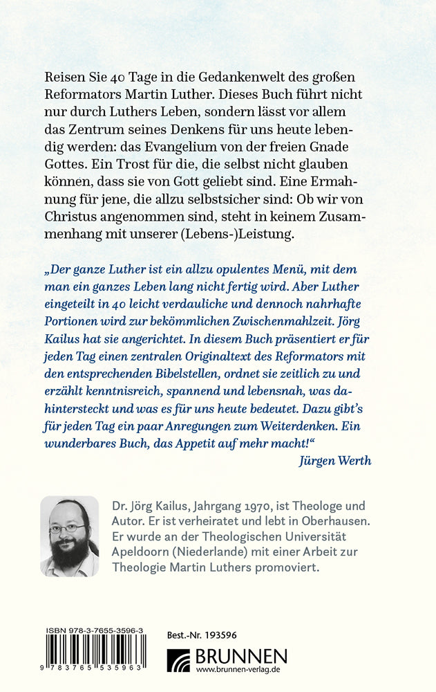 Backcover zum Titel 40 Tage mit Martin Luther