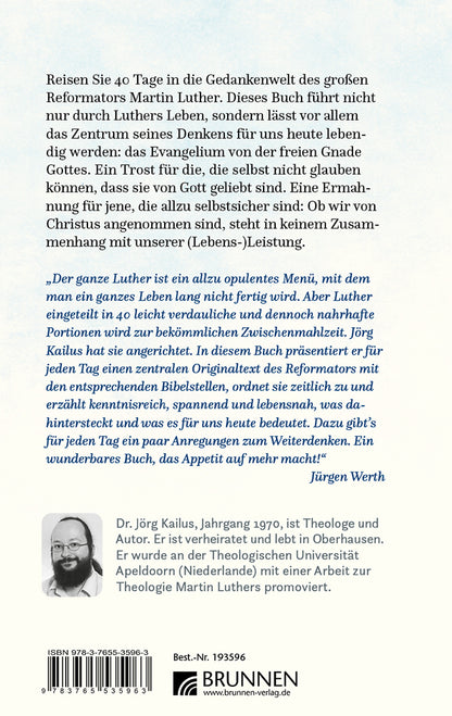 Backcover zum Titel 40 Tage mit Martin Luther