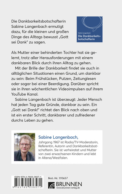 Backcover zum Titel Dankbar? Am liebsten immer!