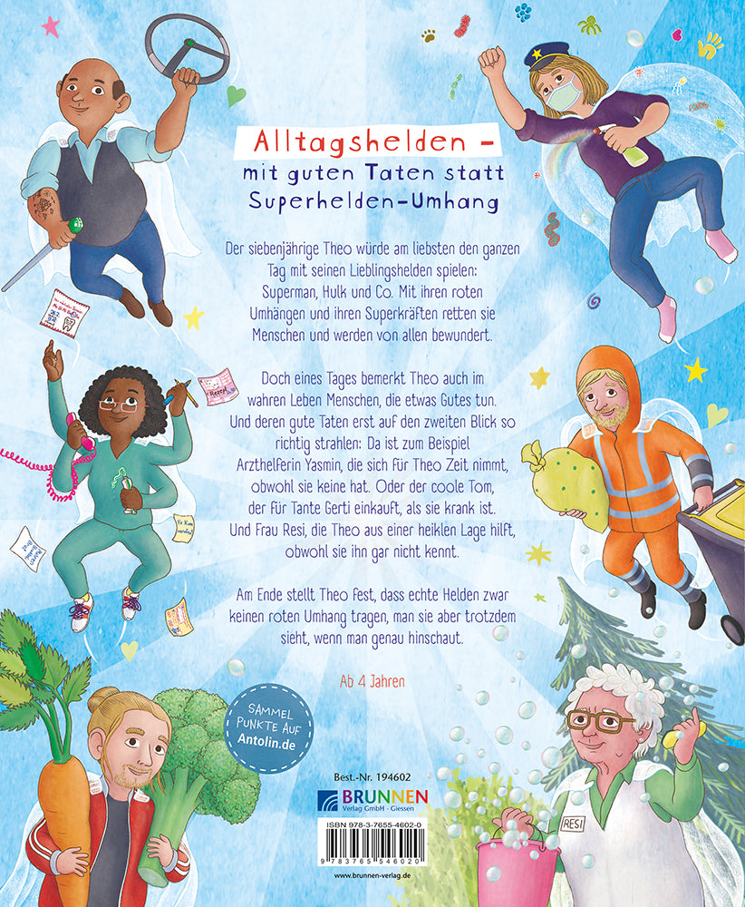 Backcover zum Titel Theo und die Immerhelden