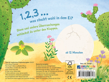 Backcover zum Titel 1, 2, 3 ... was schlüpft da aus dem Ei?