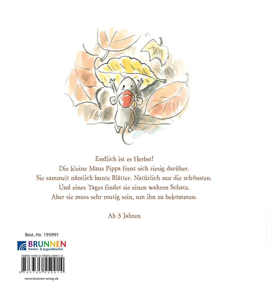 Backcover zum Titel Die kleine Maus und das goldene Blatt