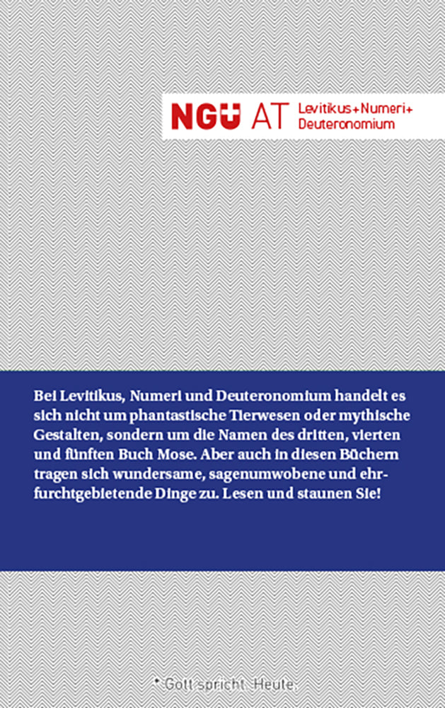 Frontcover zum Titel NGÜ AT: Levitikus + Numeri + Deuteronomium