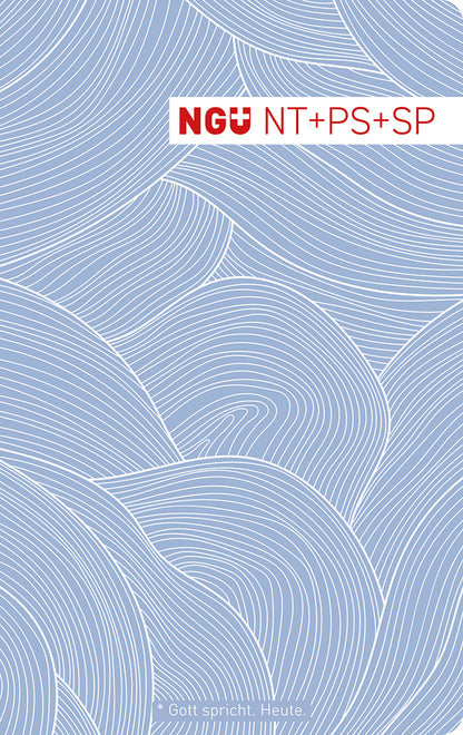 Frontcover zum Titel Neues Testament mit Psalmen und Sprüchen Design-Edition blau