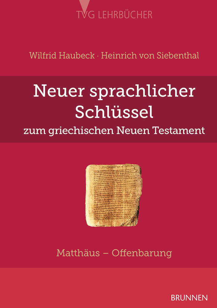 Frontcover zum Titel Neuer sprachlicher Schlüssel zum griechischen Neuen Testament