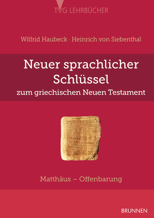 Frontcover zum Titel Neuer sprachlicher Schlüssel zum griechischen Neuen Testament
