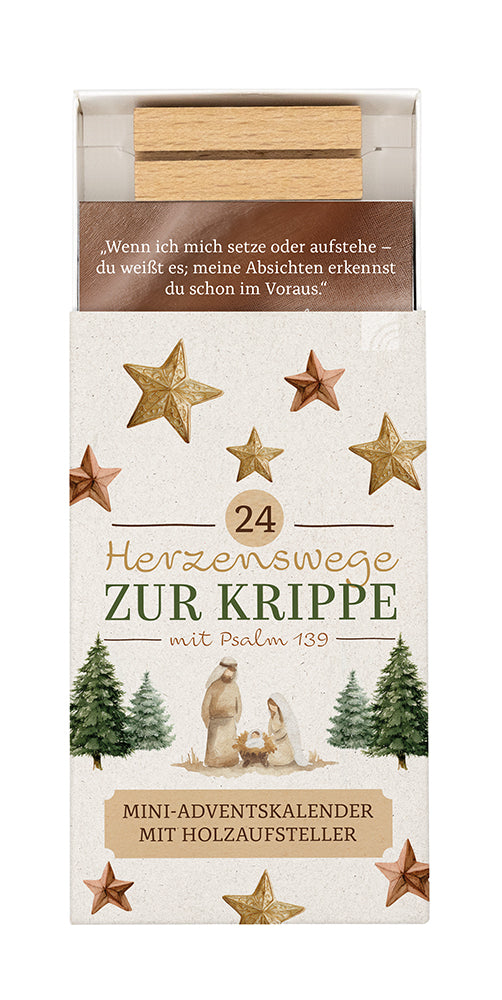  zum Titel 24 Herzenswege zur Krippe mit Psalm 139 - Mini-Adventskalender