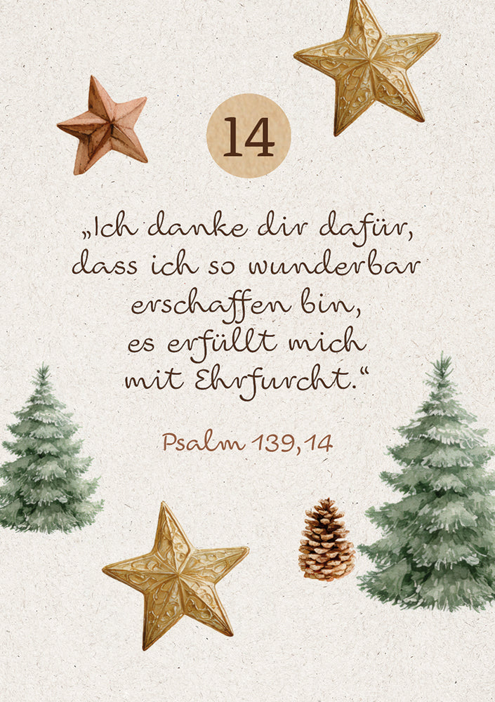 zum Titel 24 Herzenswege zur Krippe mit Psalm 139 - Mini-Adventskalender