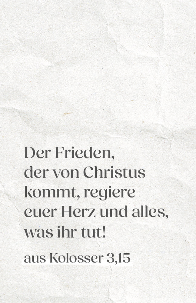  zum Titel Frieden - Segen zum Mitnehmen