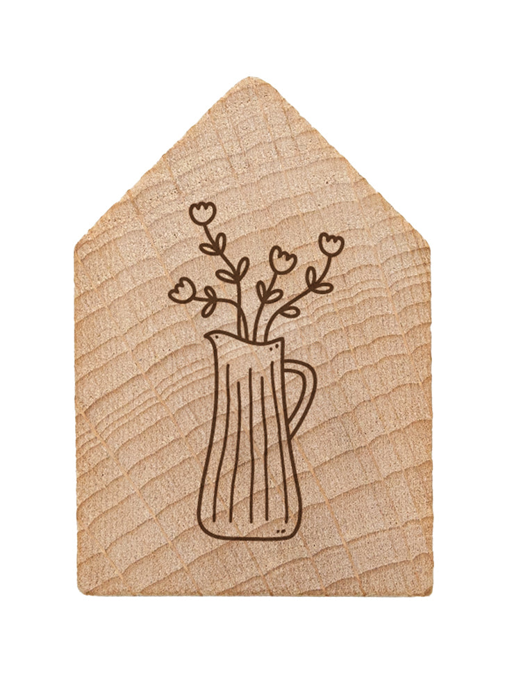  zum Titel Magnetisches Holzhaus Blumenkanne