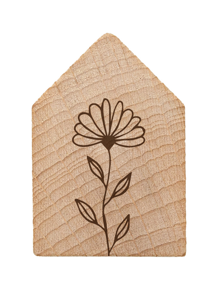  zum Titel Magnetisches Holzhaus Blüte