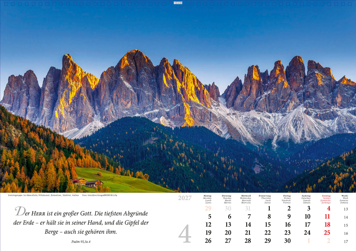 zum Titel Lobet, ihr Berge, den Herrn 2027