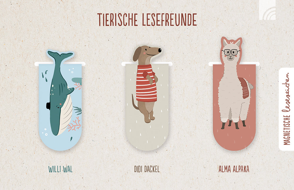 Frontcover zum Titel Tierische Lesefreunde - Magnetische Lesezeichen