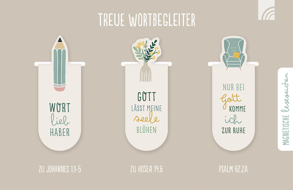 Frontcover zum Titel Treue Wortbegleiter - Magnetische Lesezeichen