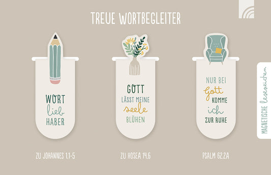 Frontcover zum Titel Treue Wortbegleiter - Magnetische Lesezeichen