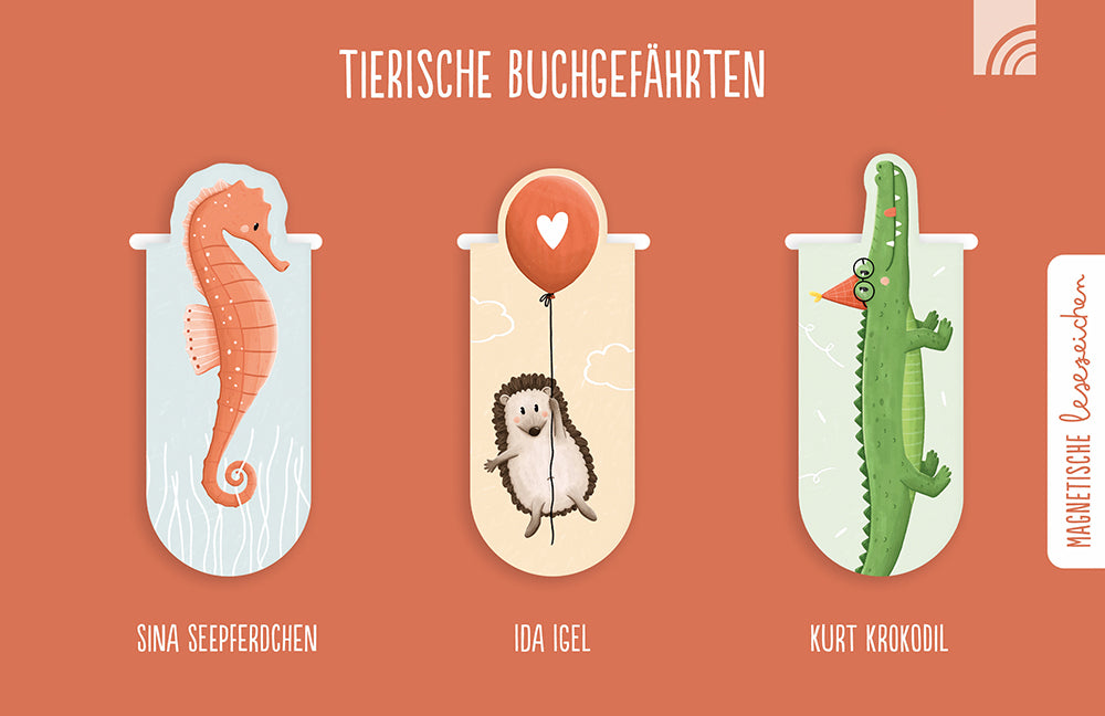 Frontcover zum Titel Tierische Buchgefährten - Magnetische Lesezeichen