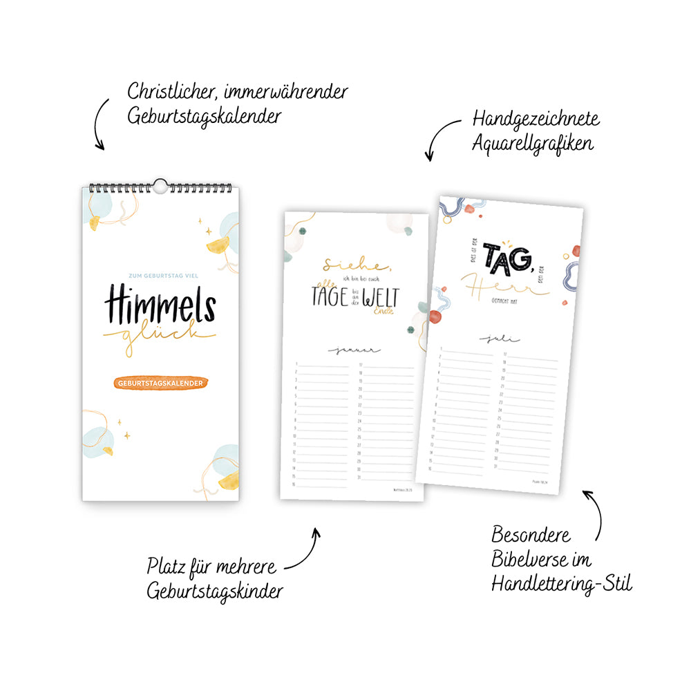 Produktbild zum Titel Himmelsglück Geburtstagskalender