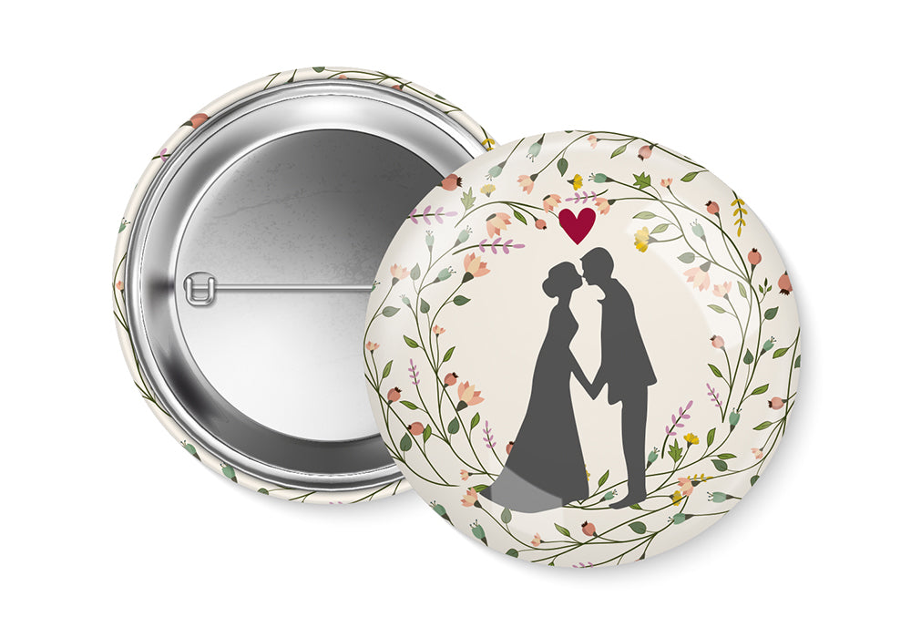 Frontcover zum Titel Button Hochzeit - 6er-Set