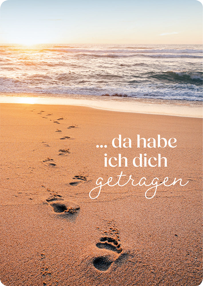 Frontcover zum Titel ... da habe ich dich getragen - Spuren im Sand