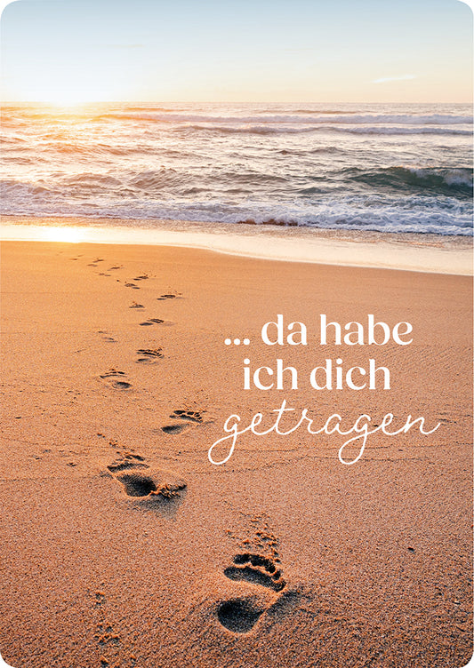 Frontcover zum Titel ... da habe ich dich getragen - Spuren im Sand