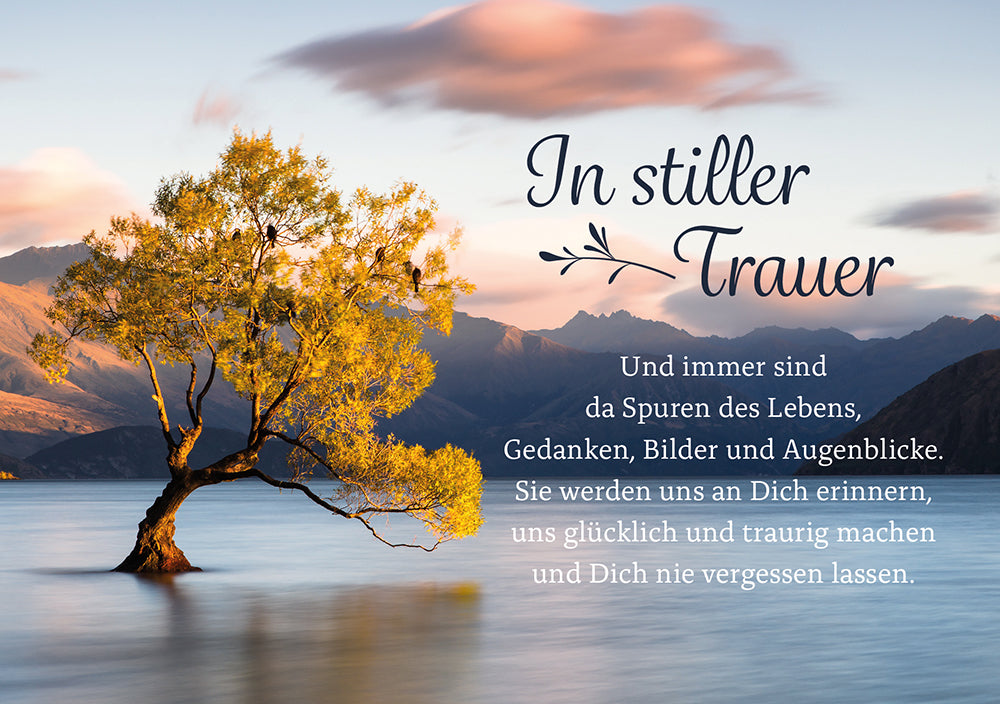 Frontcover zum Titel In stiller Trauer. Und immer sind da Spuren des Lebens, Gedanken, Bilder