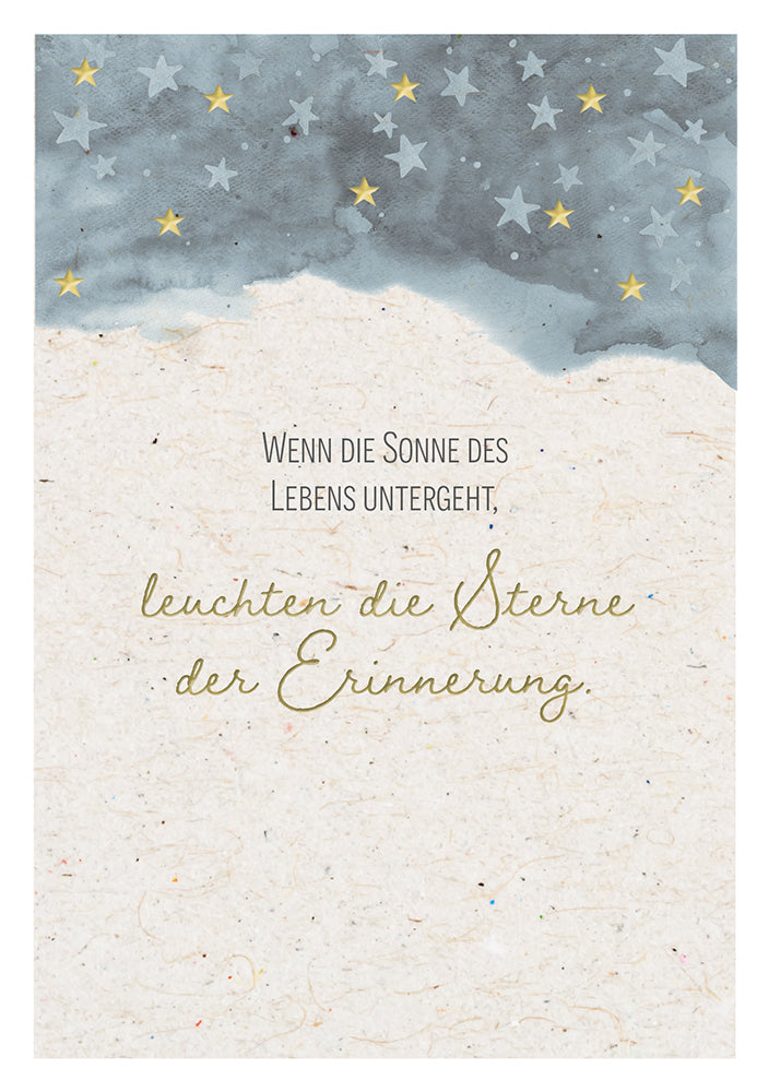 Frontcover zum Titel Wenn die Sonne des Lebens untergeht, leuchten die Sterne der Erinnerung
