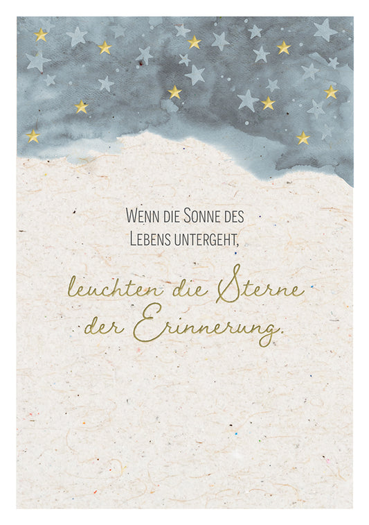 Frontcover zum Titel Wenn die Sonne des Lebens untergeht, leuchten die Sterne der Erinnerung
