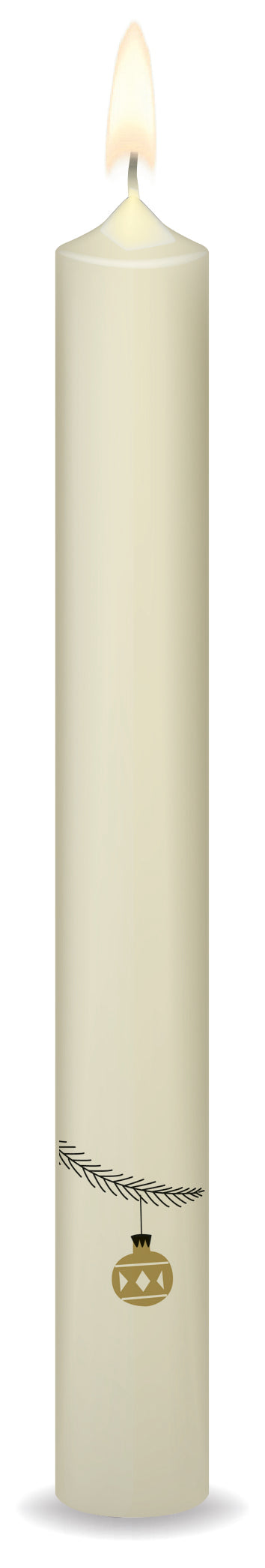  zum Titel 4er-Set Stabkerzen - Zweige und Kugeln