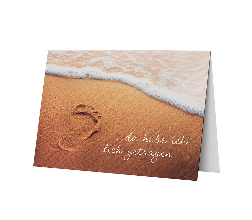 Frontcover zum Titel ... da habe ich dich getragen - aus Spuren im Sand