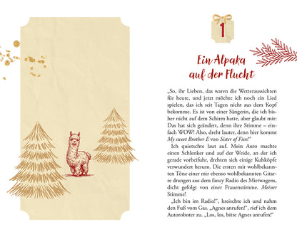  zum Titel Vier Alpakas und ein Weihnachten: eine Adventskalendernovelle