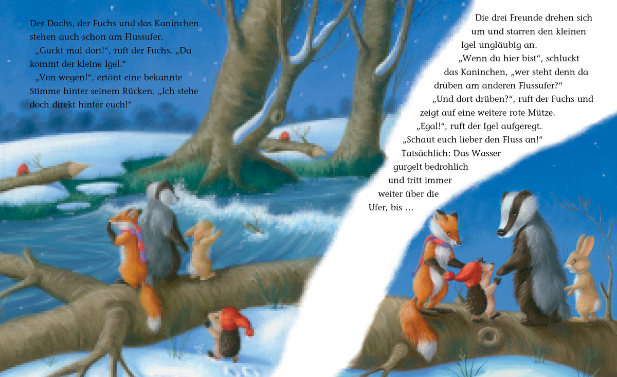  zum Titel Der kleine Igel und die geheimnisvollen roten Mützen