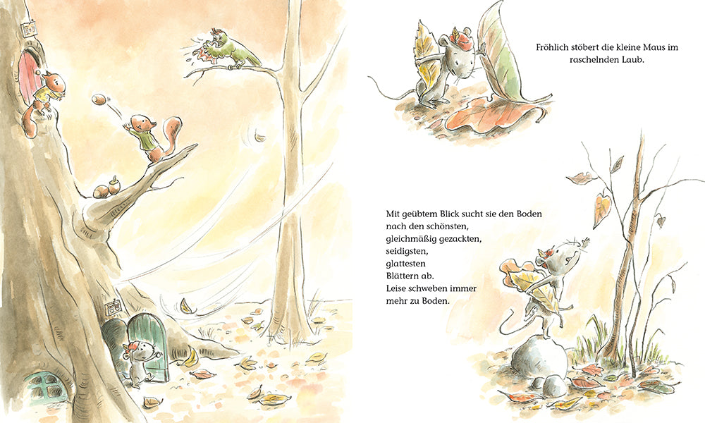  zum Titel Die kleine Maus und das goldene Blatt